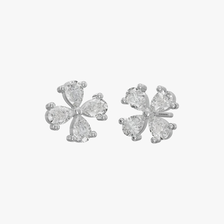 Clover Diamond Earrings - 0.17 Carat